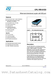 CPL-WB-01D3 datasheet pdf ST Microelectronics