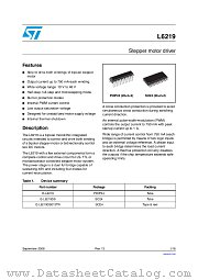 E-L6219DS013TR datasheet pdf ST Microelectronics
