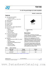 E-TDA7385 datasheet pdf ST Microelectronics