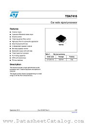 E-TDA7416 datasheet pdf ST Microelectronics