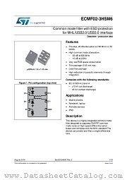 ECMF02-3HSM6 datasheet pdf ST Microelectronics
