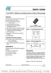 EMIF01-1003M3 datasheet pdf ST Microelectronics