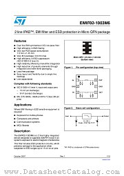 EMIF02-1003M6 datasheet pdf ST Microelectronics
