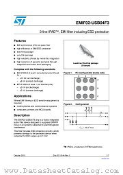 EMIF02-USB04F3 datasheet pdf ST Microelectronics