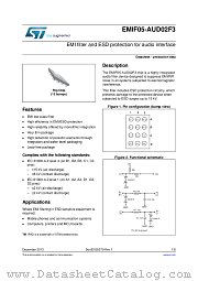 EMIF05-AUD02F3 datasheet pdf ST Microelectronics