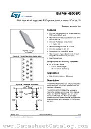 EMIF06-HSD03F3 datasheet pdf ST Microelectronics