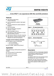 EMIF06-VID01F2 datasheet pdf ST Microelectronics