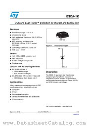 ESDA18-1K datasheet pdf ST Microelectronics