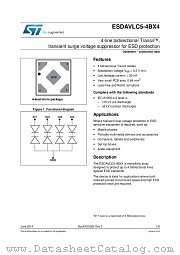 ESDAVLC5-4BX4 datasheet pdf ST Microelectronics