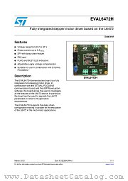 EVAL6472H datasheet pdf ST Microelectronics