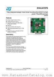 EVAL6472PD datasheet pdf ST Microelectronics