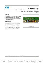 EVAL6520-1421 datasheet pdf ST Microelectronics