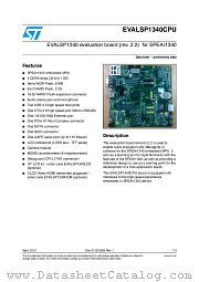 EVALSP1340CPU datasheet pdf ST Microelectronics