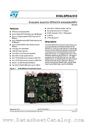 EVALSPEAr310 datasheet pdf ST Microelectronics