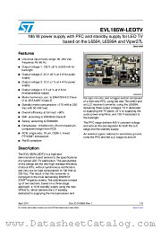 EVL185W-LEDTV datasheet pdf ST Microelectronics
