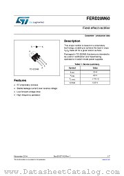 FERD20M60 datasheet pdf ST Microelectronics