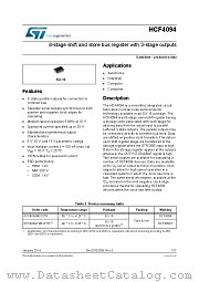 HCF4094YM013TR datasheet pdf ST Microelectronics