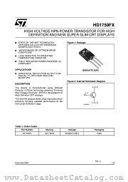 HD1750FX datasheet pdf ST Microelectronics
