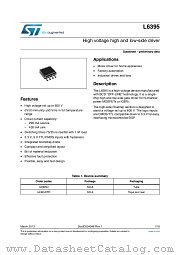L6395 datasheet pdf ST Microelectronics