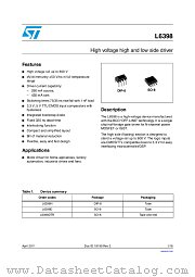L6398 datasheet pdf ST Microelectronics