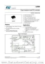 L6564 datasheet pdf ST Microelectronics
