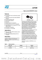 L6743BTR datasheet pdf ST Microelectronics