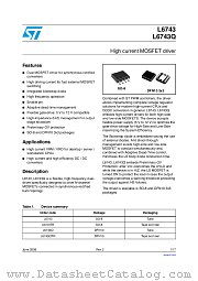 L6743QTR datasheet pdf ST Microelectronics