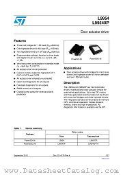 L9954XPTR datasheet pdf ST Microelectronics