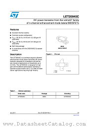 LET20045C datasheet pdf ST Microelectronics