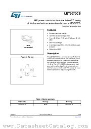 LET9070CB datasheet pdf ST Microelectronics