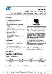 LIS331HHTR datasheet pdf ST Microelectronics