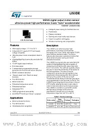 LIS3DE datasheet pdf ST Microelectronics
