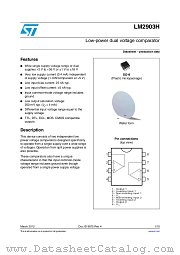 LM2903HYDT datasheet pdf ST Microelectronics