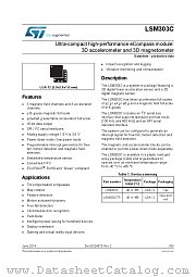 LSM303C datasheet pdf ST Microelectronics