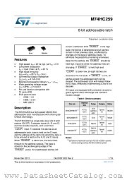 M74HC259YTTR datasheet pdf ST Microelectronics
