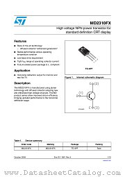 MD2310FX datasheet pdf ST Microelectronics