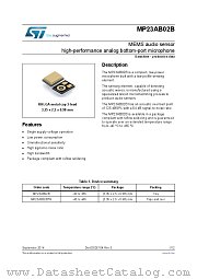 MP23AB02BTR datasheet pdf ST Microelectronics