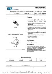 RTP315N10F7 datasheet pdf ST Microelectronics
