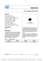 SMA661ASTR datasheet pdf ST Microelectronics