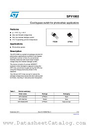 SPV1002D40TR datasheet pdf ST Microelectronics