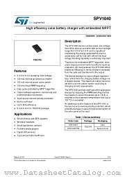 SPV1040 datasheet pdf ST Microelectronics