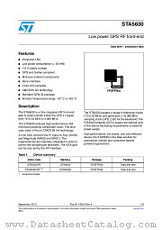 STA5630TR datasheet pdf ST Microelectronics