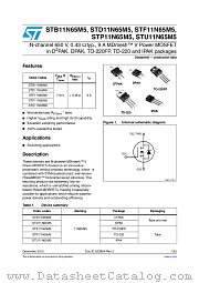 STB11N65M5 datasheet pdf ST Microelectronics