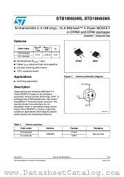 STB18N65M5 datasheet pdf ST Microelectronics