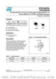 STD18NF25 datasheet pdf ST Microelectronics