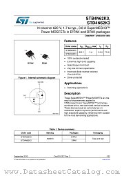 STB4N62K3 datasheet pdf ST Microelectronics