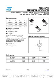 STP75NF20 datasheet pdf ST Microelectronics