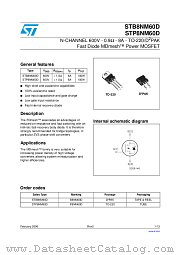 STB8NM60D datasheet pdf ST Microelectronics