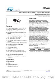 STBC08 datasheet pdf ST Microelectronics