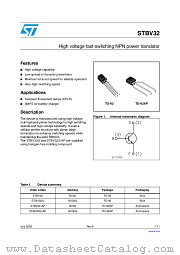 STBV32-AP datasheet pdf ST Microelectronics